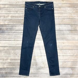 All Saints Mast Dark Indigo Wash Skinny Ankle Length Jeans 29 *some wear*